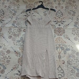 Wilfred Cream Midi Dress with Spaghetti Straps